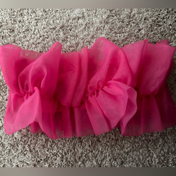 Pink ruffle tube top - Picture 2 of 4